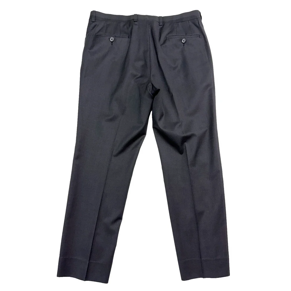 Jack Victor 36x30 Charcoal Dress‎ Suit Pants Trousers Flat Front Wool Straight